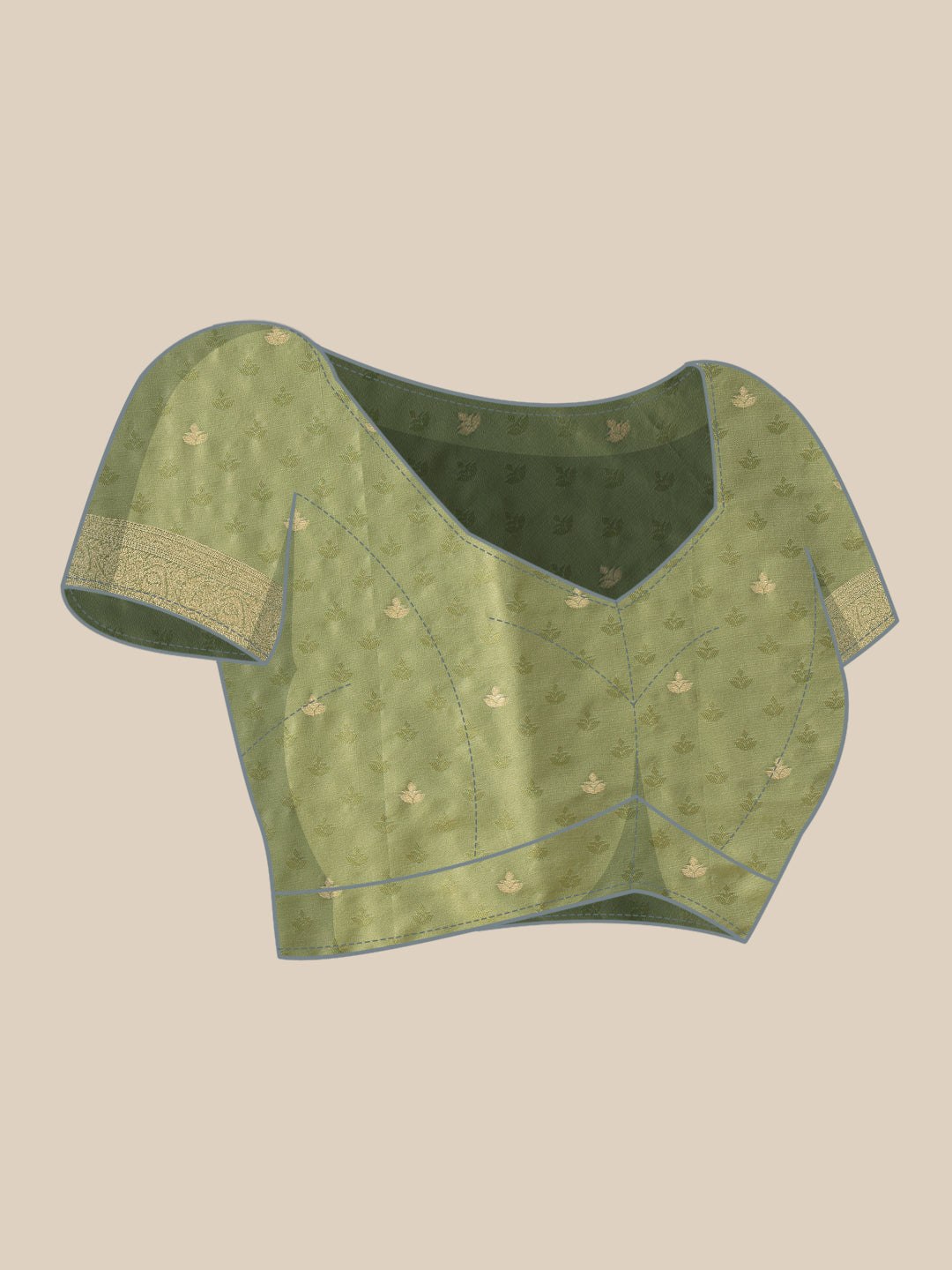 Banarasi Soft Silk Lahariya Work Zari Woven Saree With Unstitched Blouse Piece