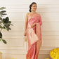Banarasi Soft Silk Lahariya Work Zari Woven Saree With Unstitched Blouse Piece