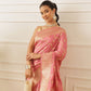 Banarasi Soft Silk Lahariya Work Zari Woven Saree With Unstitched Blouse Piece
