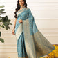 Banarasi Soft Silk Small Zari Butta Work Woven Saree With Unstitched Blouse Piece
