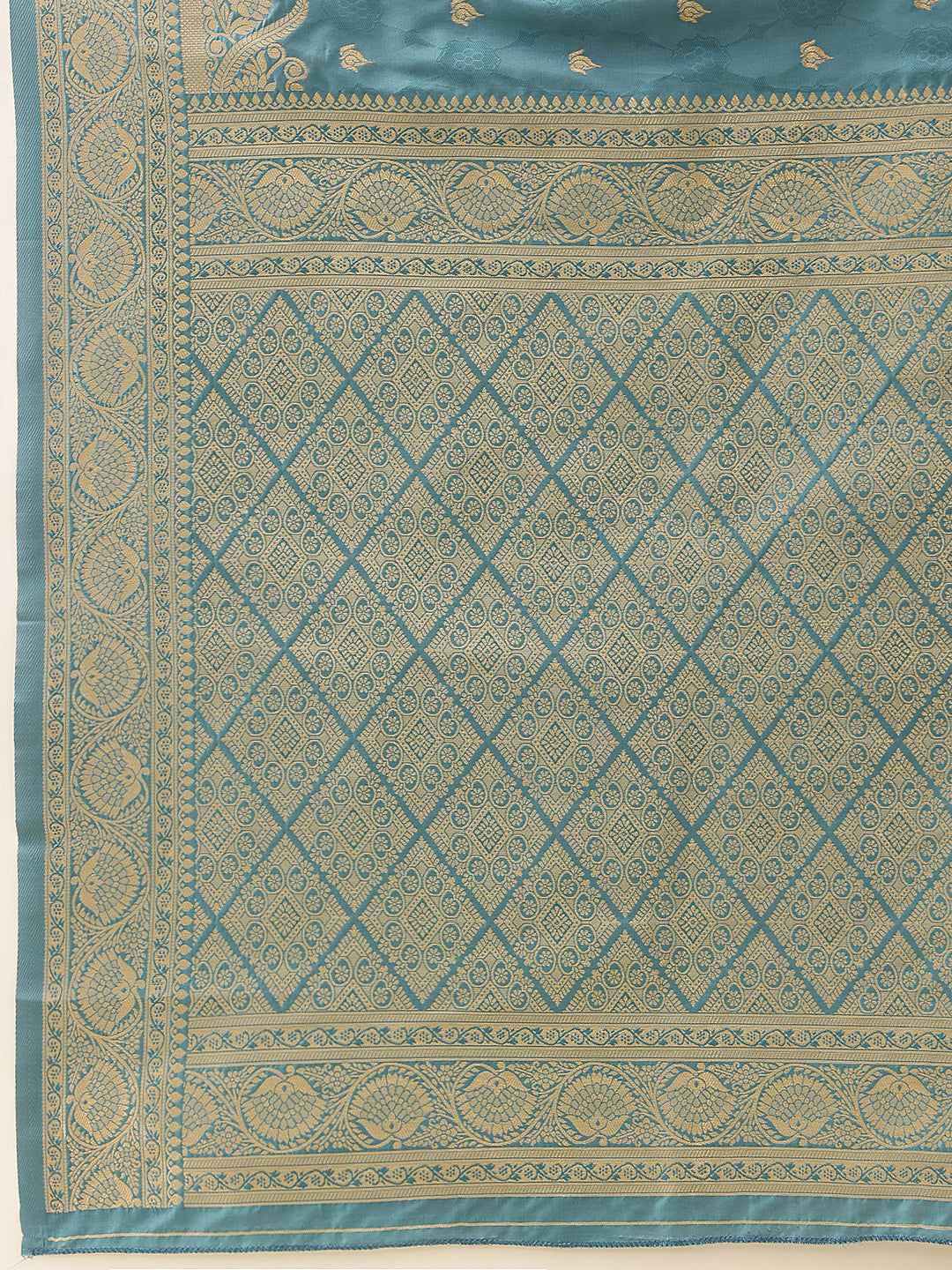 Banarasi Soft Silk Small Zari Butta Work Woven Saree With Unstitched Blouse Piece