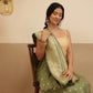 Banarasi Soft Silk Small Zari Butta Work Woven Saree With Unstitched Blouse Piece