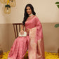 Banarasi Soft Silk Small Zari Butta Work Woven Saree With Unstitched Blouse Piece