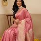 Banarasi Soft Silk Small Zari Butta Work Woven Saree With Unstitched Blouse Piece
