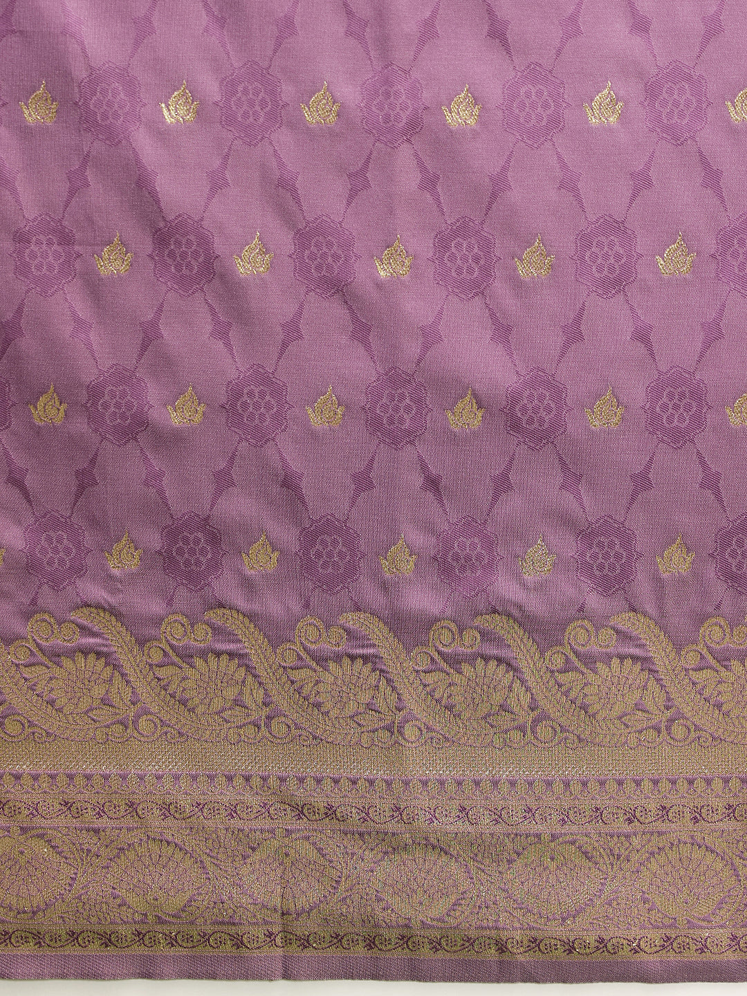 Banarasi Soft Silk Small Zari Butta Work Woven Saree With Unstitched Blouse Piece