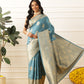 Banarasi Soft Silk Paisley Butta Work Woven Saree With Unstitched Blouse Piece