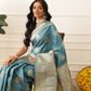 Banarasi Soft Silk Paisley Butta Work Woven Saree With Unstitched Blouse Piece