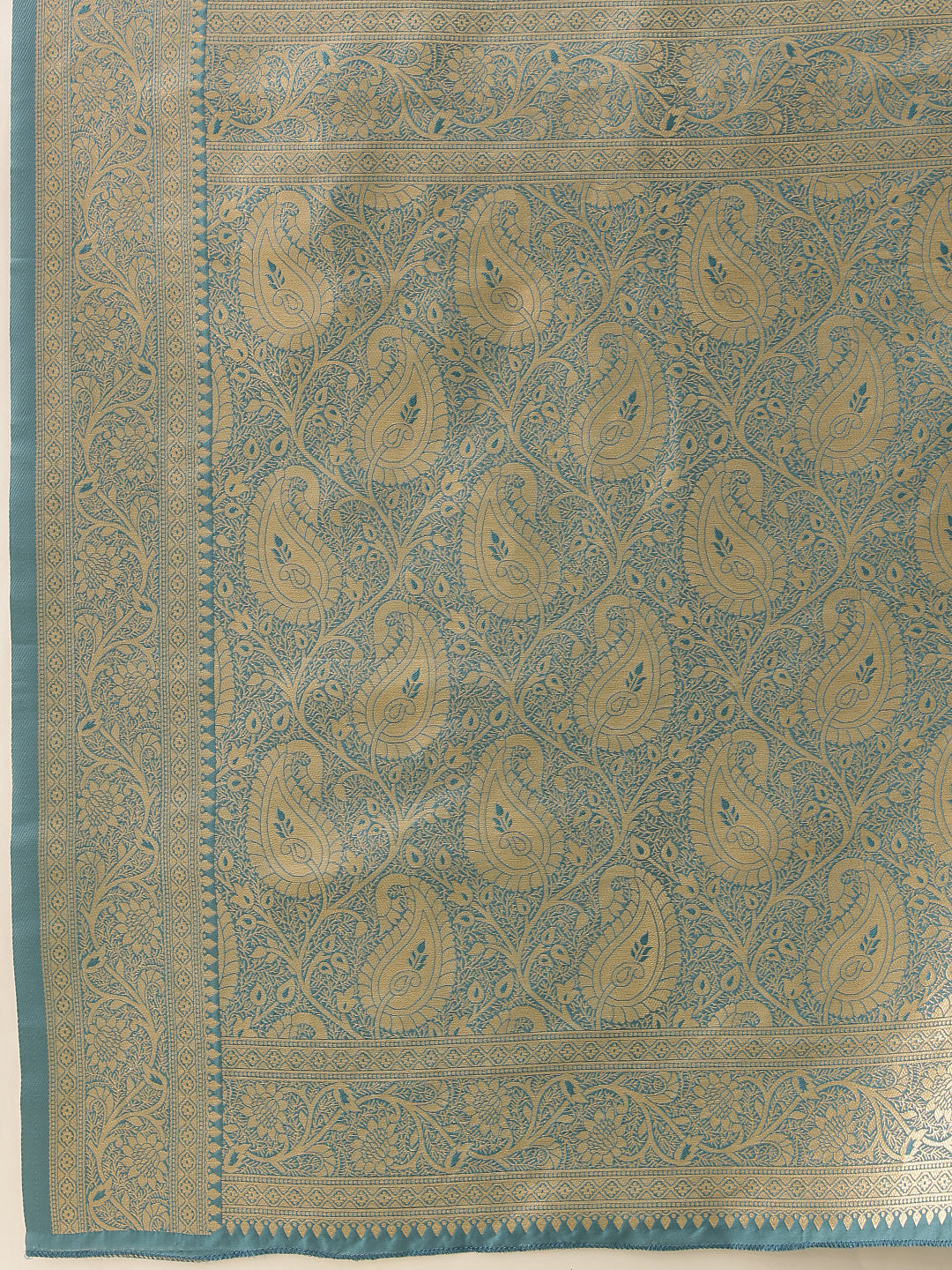 Banarasi Soft Silk Paisley Butta Work Woven Saree With Unstitched Blouse Piece
