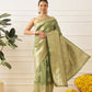 Banarasi Soft Silk Paisley Butta Work Woven Saree With Unstitched Blouse Piece