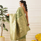 Banarasi Soft Silk Paisley Butta Work Woven Saree With Unstitched Blouse Piece