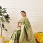 Banarasi Soft Silk Paisley Butta Work Woven Saree With Unstitched Blouse Piece