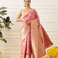 Banarasi Soft Silk Paisley Butta Work Woven Saree With Unstitched Blouse Piece