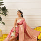 Banarasi Soft Silk Paisley Butta Work Woven Saree With Unstitched Blouse Piece