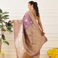 Banarasi Soft Silk Paisley Butta Work Woven Saree With Unstitched Blouse Piece