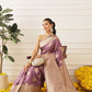 Banarasi Soft Silk Paisley Butta Work Woven Saree With Unstitched Blouse Piece