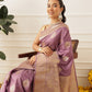 Banarasi Soft Silk Paisley Butta Work Woven Saree With Unstitched Blouse Piece