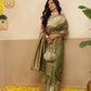 Banarasi Soft Silk Zari Butta Work Woven Saree With Unstitched Blouse Piece