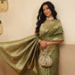 Banarasi Soft Silk Zari Butta Work Woven Saree With Unstitched Blouse Piece