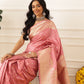 Banarasi Soft Silk Zari Butta Work Woven Saree With Unstitched Blouse Piece