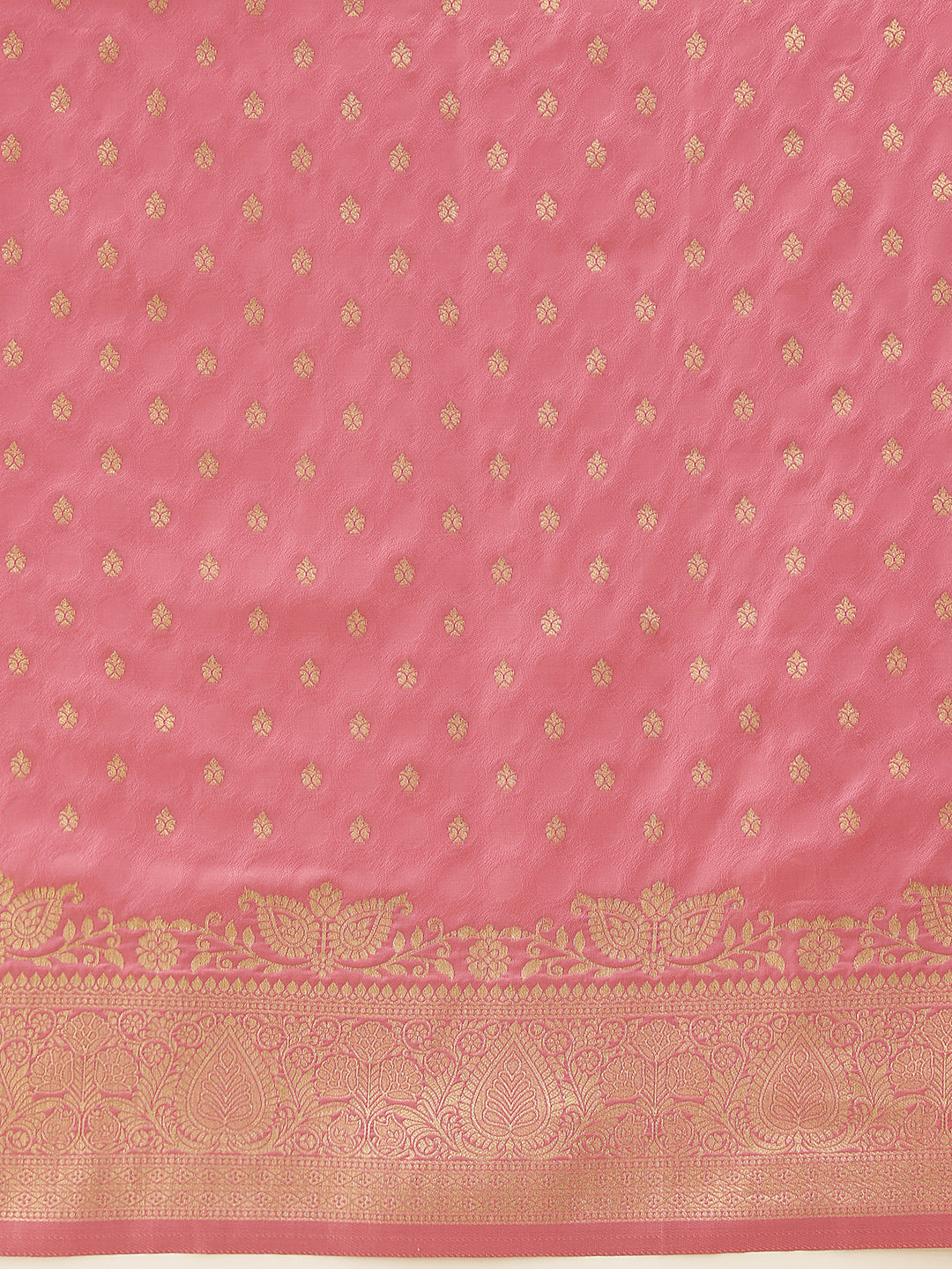 Banarasi Soft Silk Zari Butta Work Woven Saree With Unstitched Blouse Piece