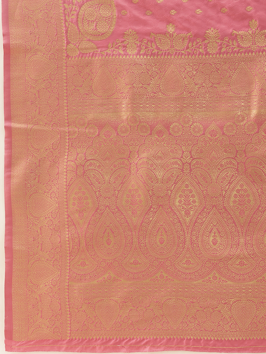 Banarasi Soft Silk Zari Butta Work Woven Saree With Unstitched Blouse Piece