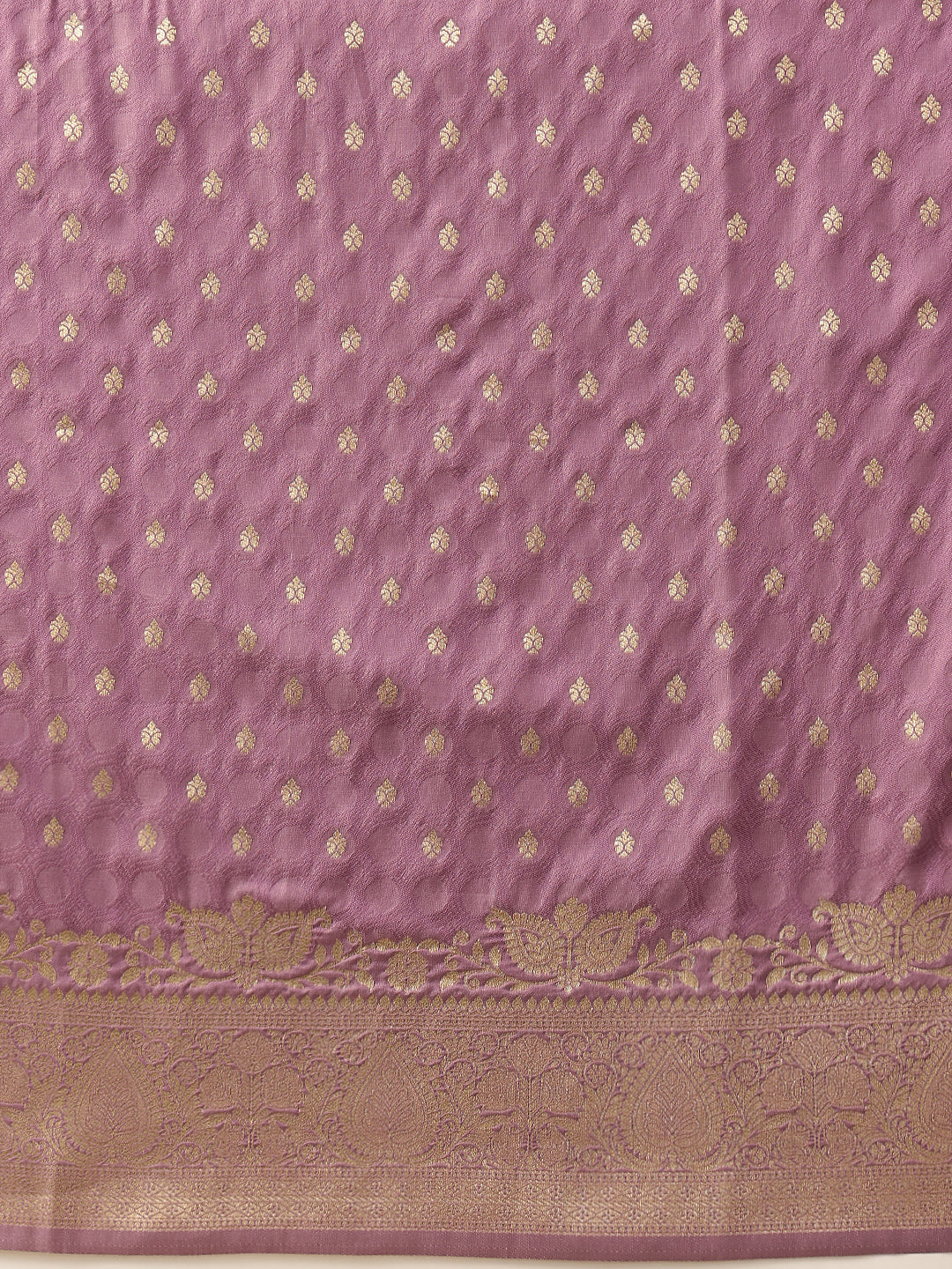Banarasi Soft Silk Zari Butta Work Woven Saree With Unstitched Blouse Piece