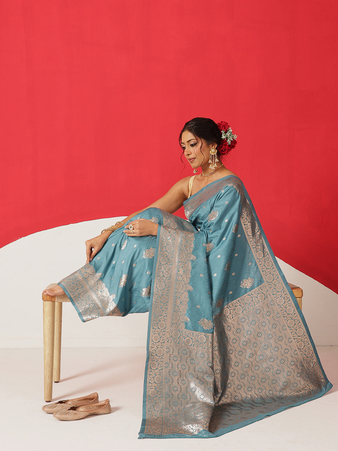 Banarasi Soft Silk Zari Woven Work Saree
