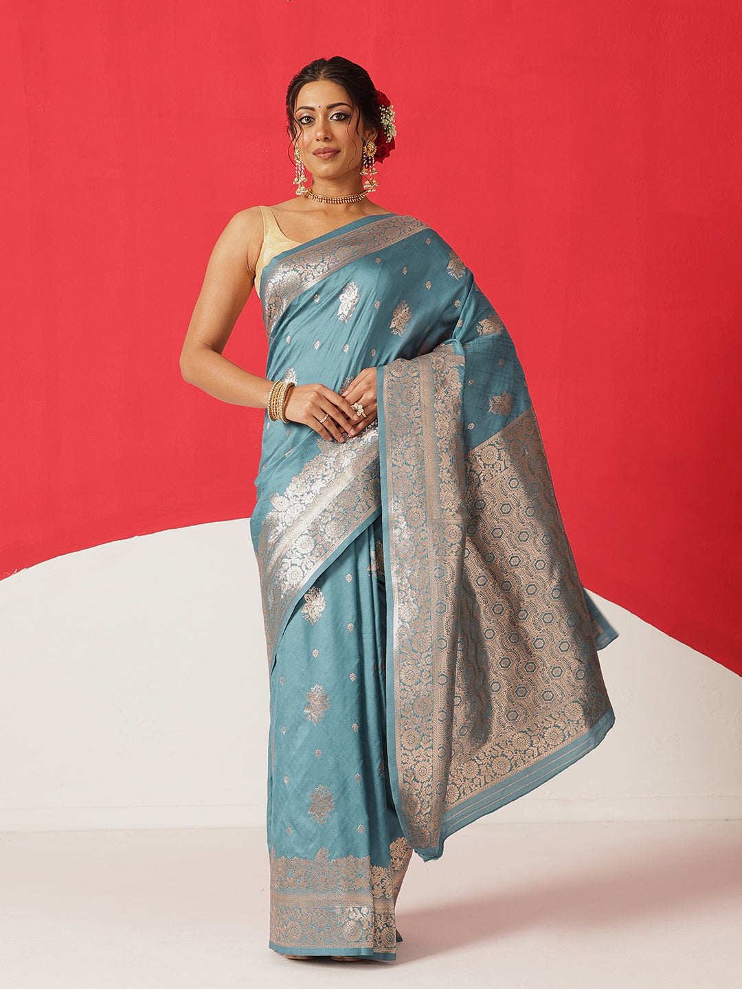 Banarasi Soft Silk Zari Woven Work Saree