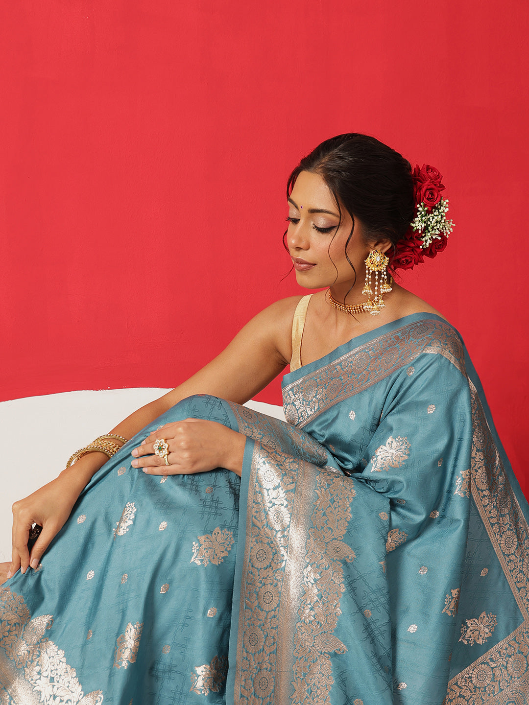 Banarasi Soft Silk Zari Woven Work Saree