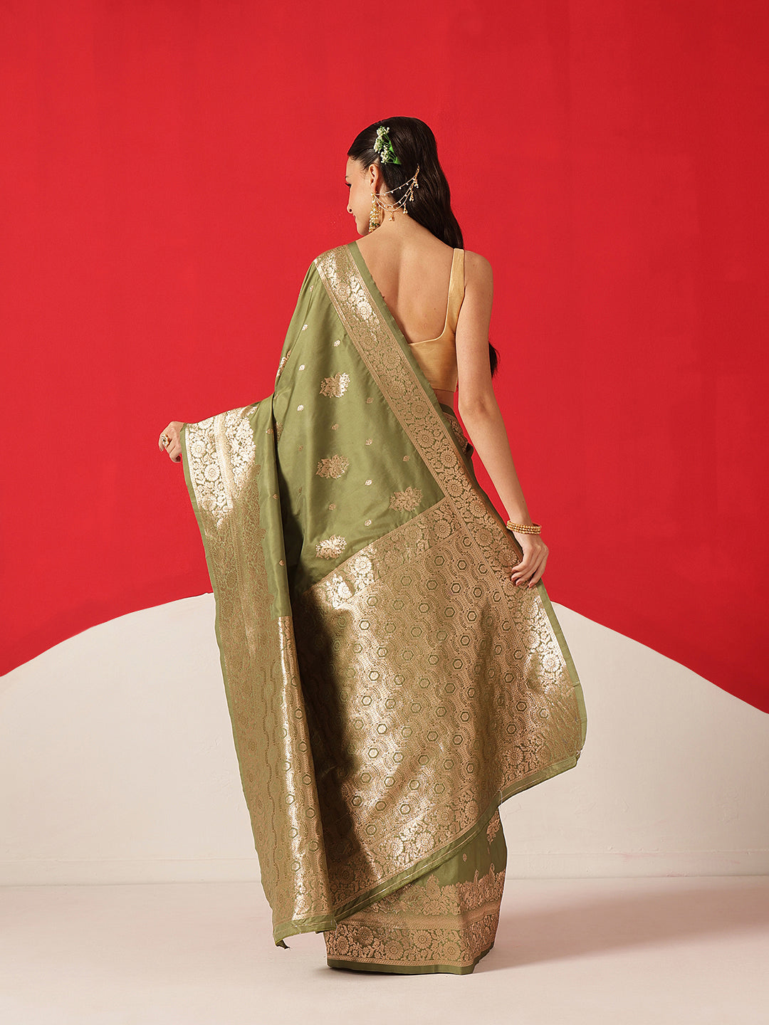 Banarasi Soft Silk Zari Woven Work Saree