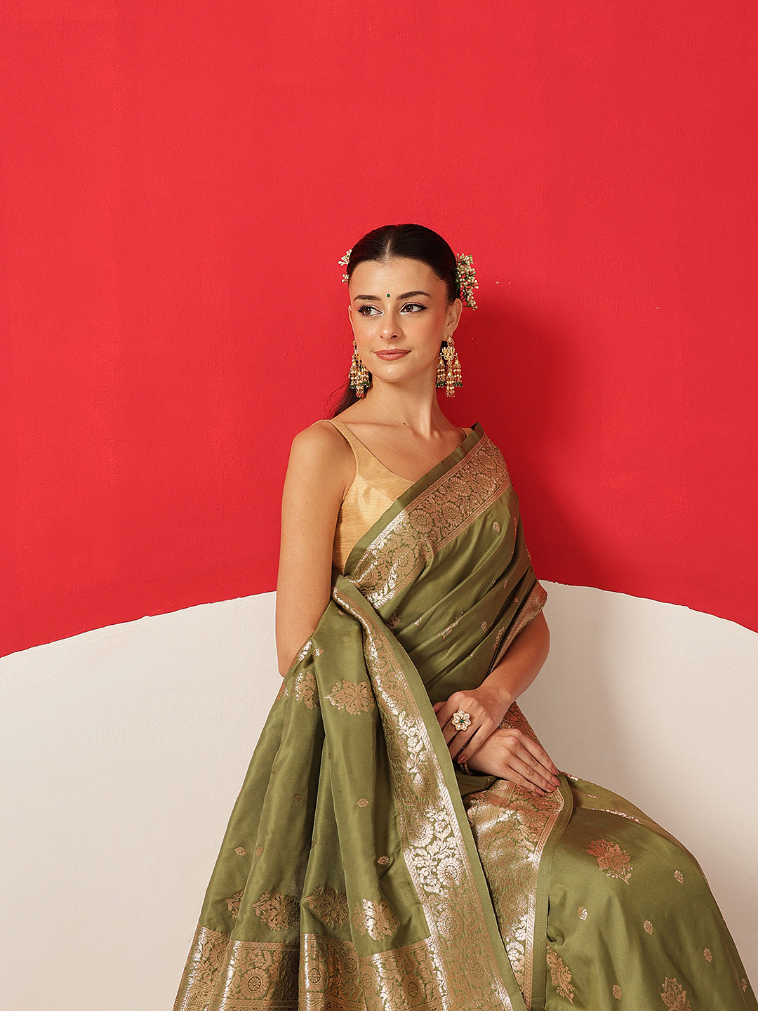 Banarasi Soft Silk Zari Woven Work Saree