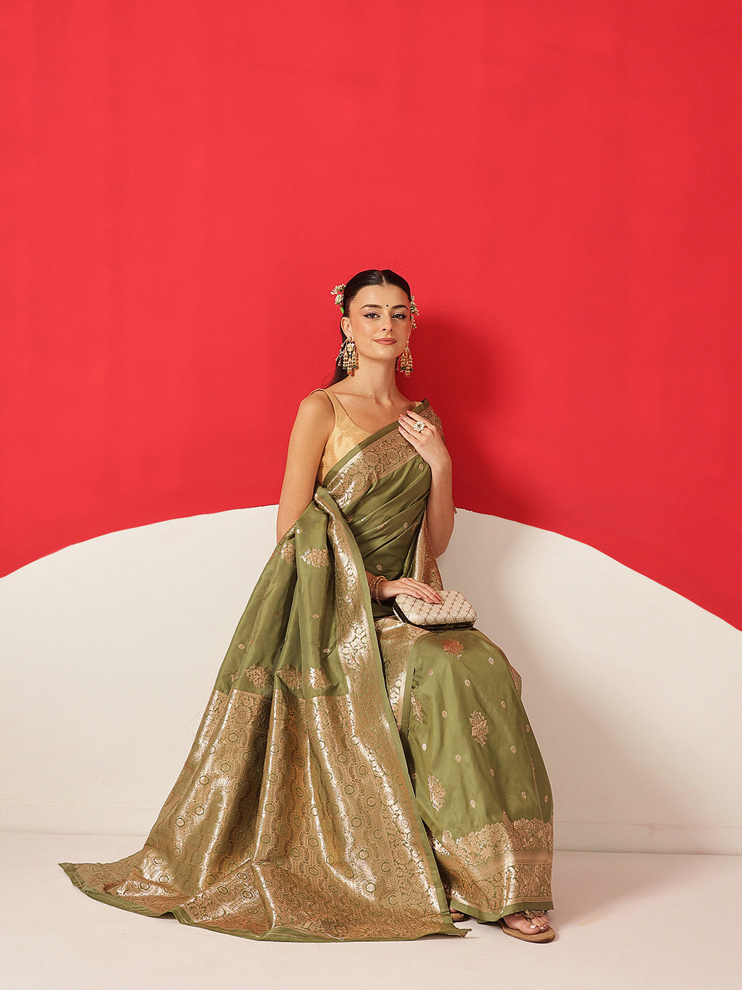 Banarasi Soft Silk Zari Woven Work Saree