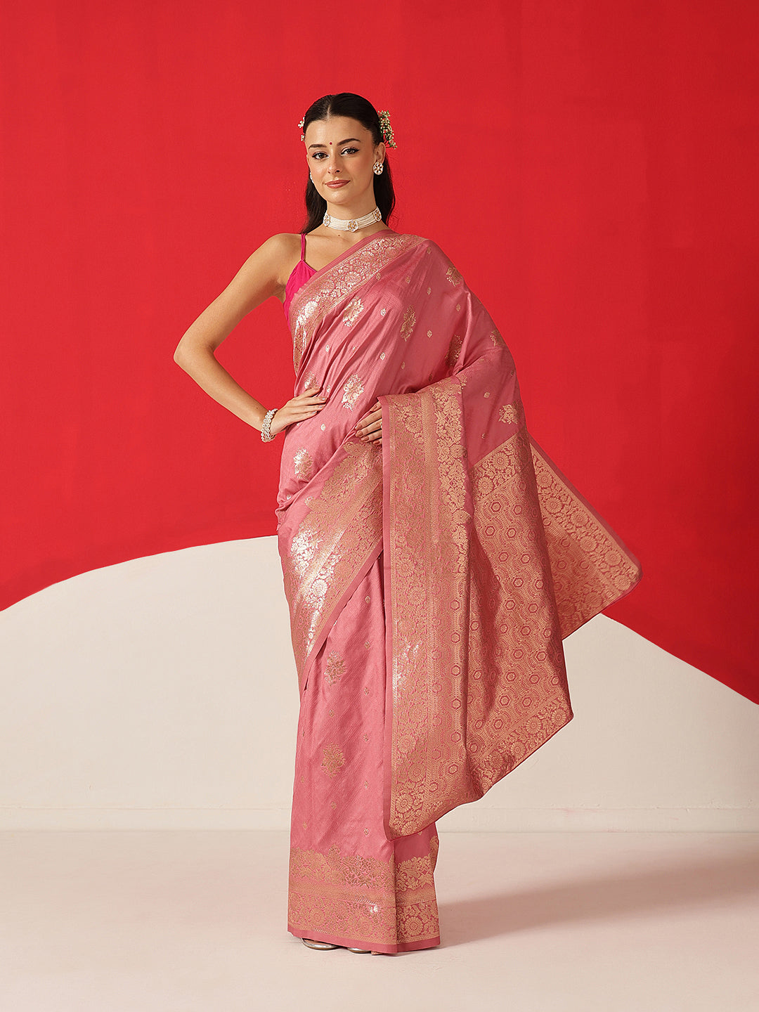 Banarasi Soft Silk Zari Woven Work Saree