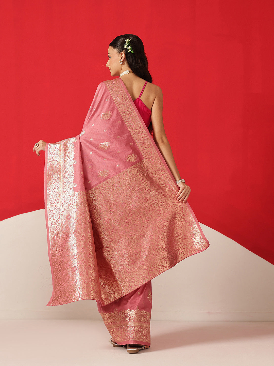 Banarasi Soft Silk Zari Woven Work Saree