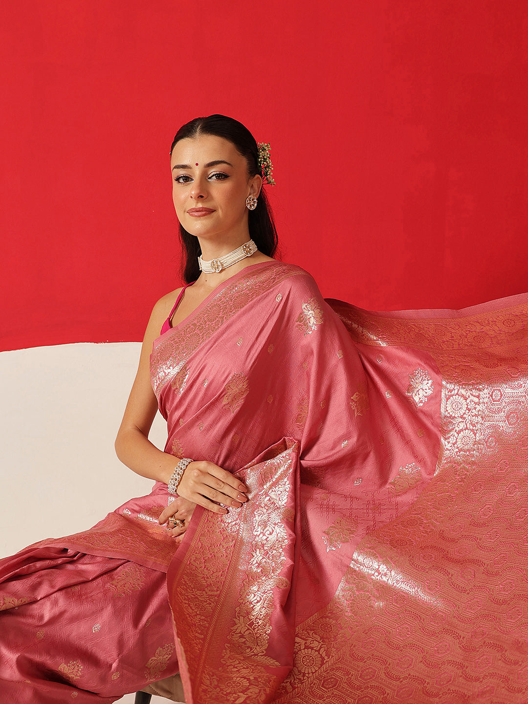 Banarasi Soft Silk Zari Woven Work Saree