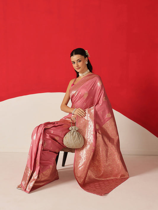 Banarasi Soft Silk Zari Woven Work Saree