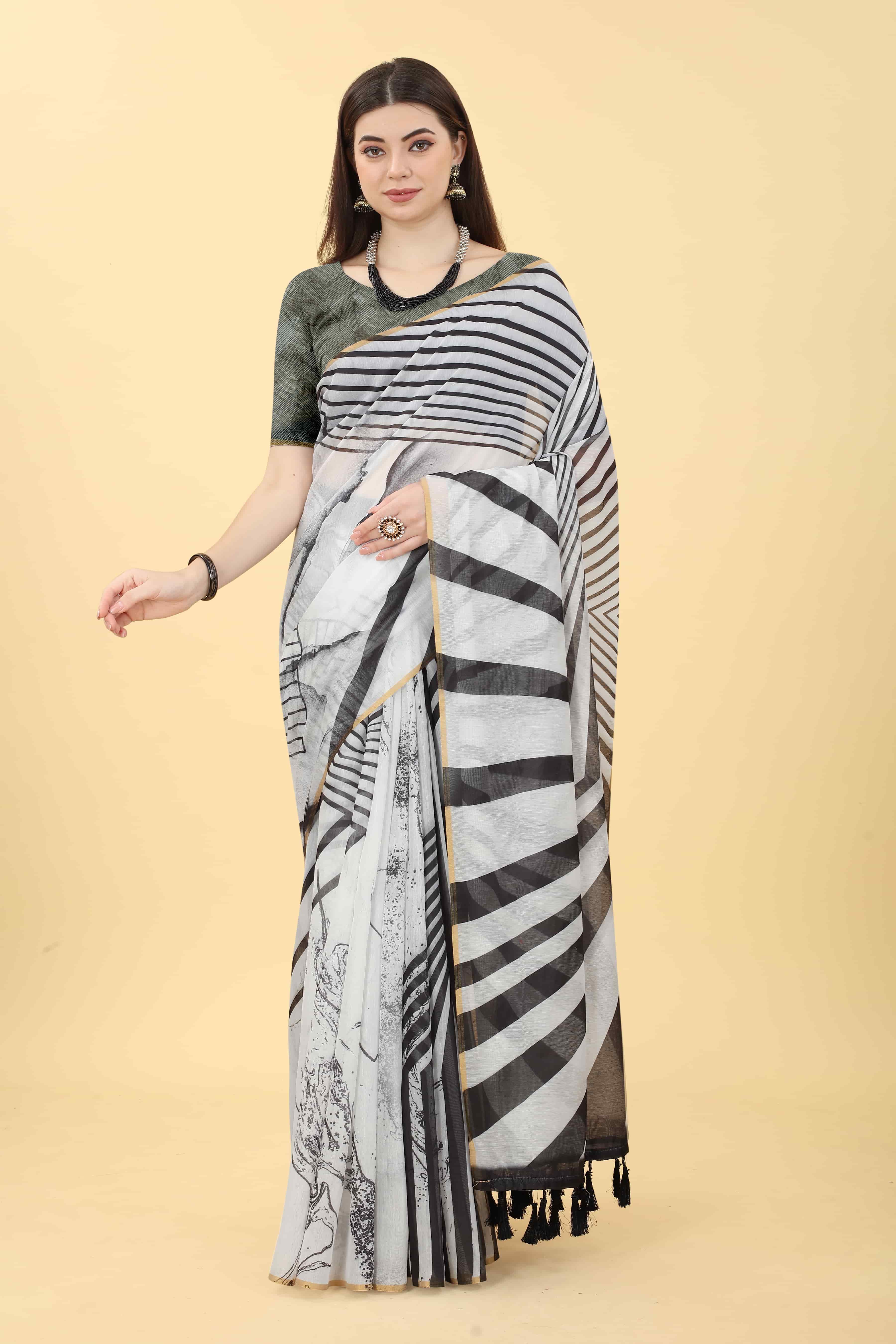 Women's Chanderi Digital Print Saree