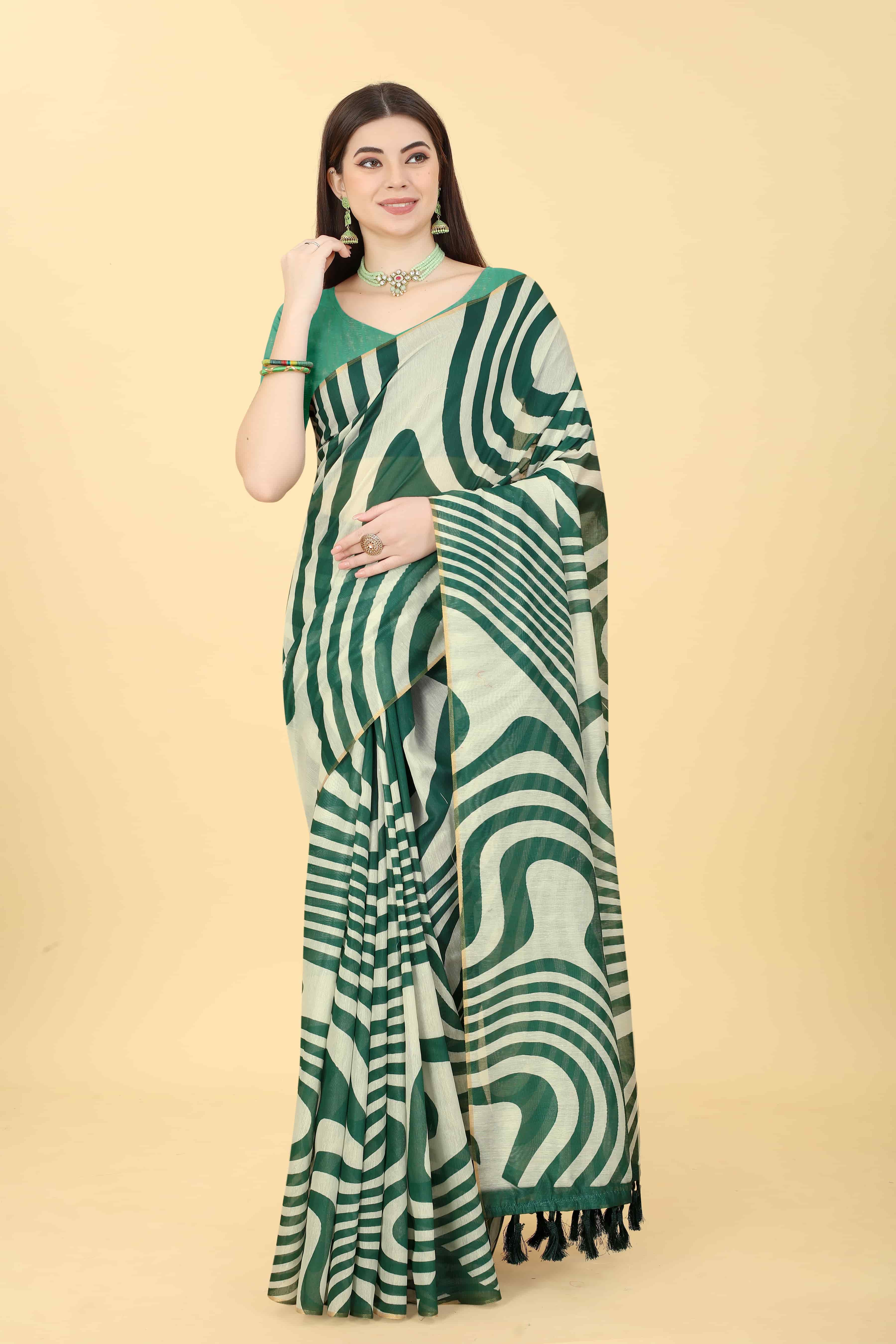 Women's Chanderi Digital Print Saree