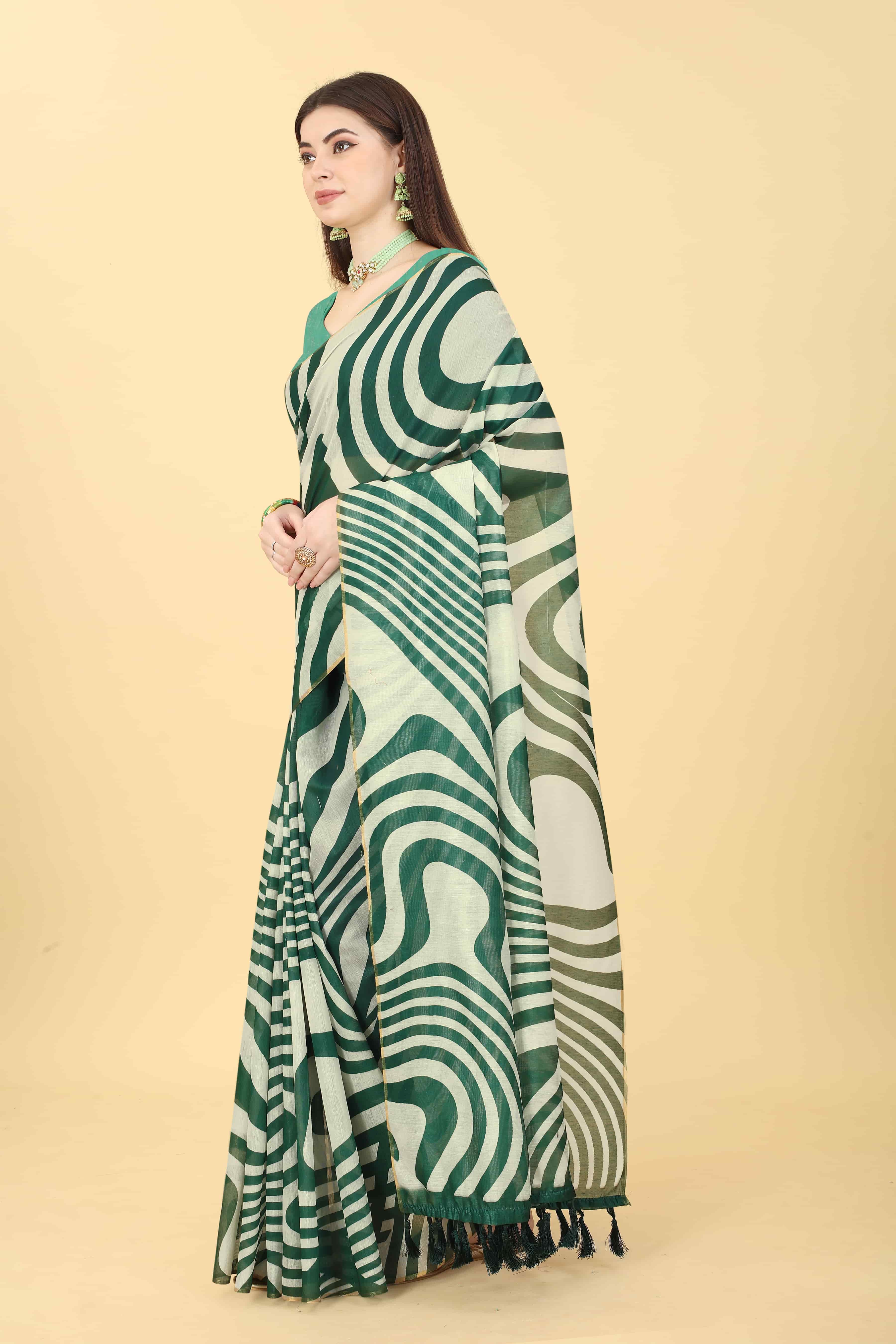 Women's Chanderi Digital Print Saree