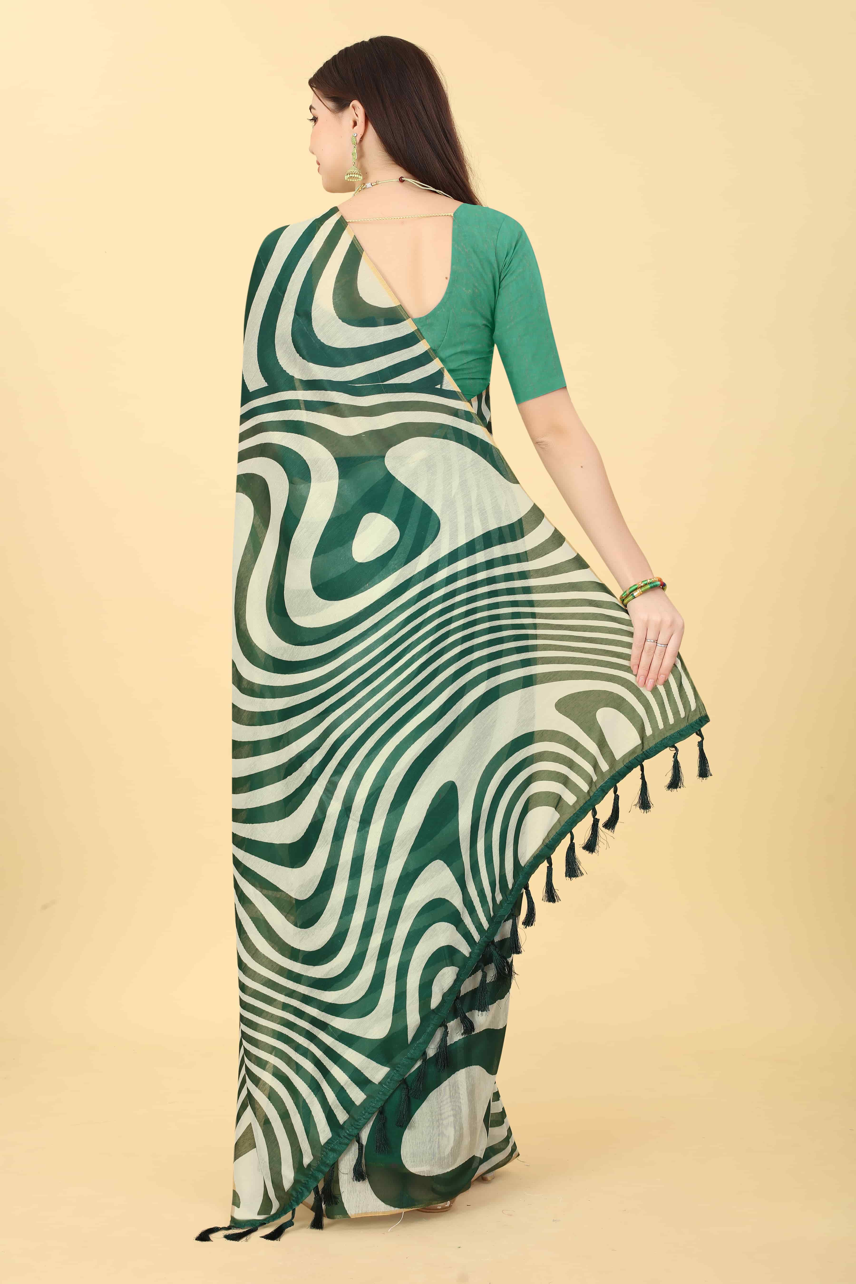 Women's Chanderi Digital Print Saree