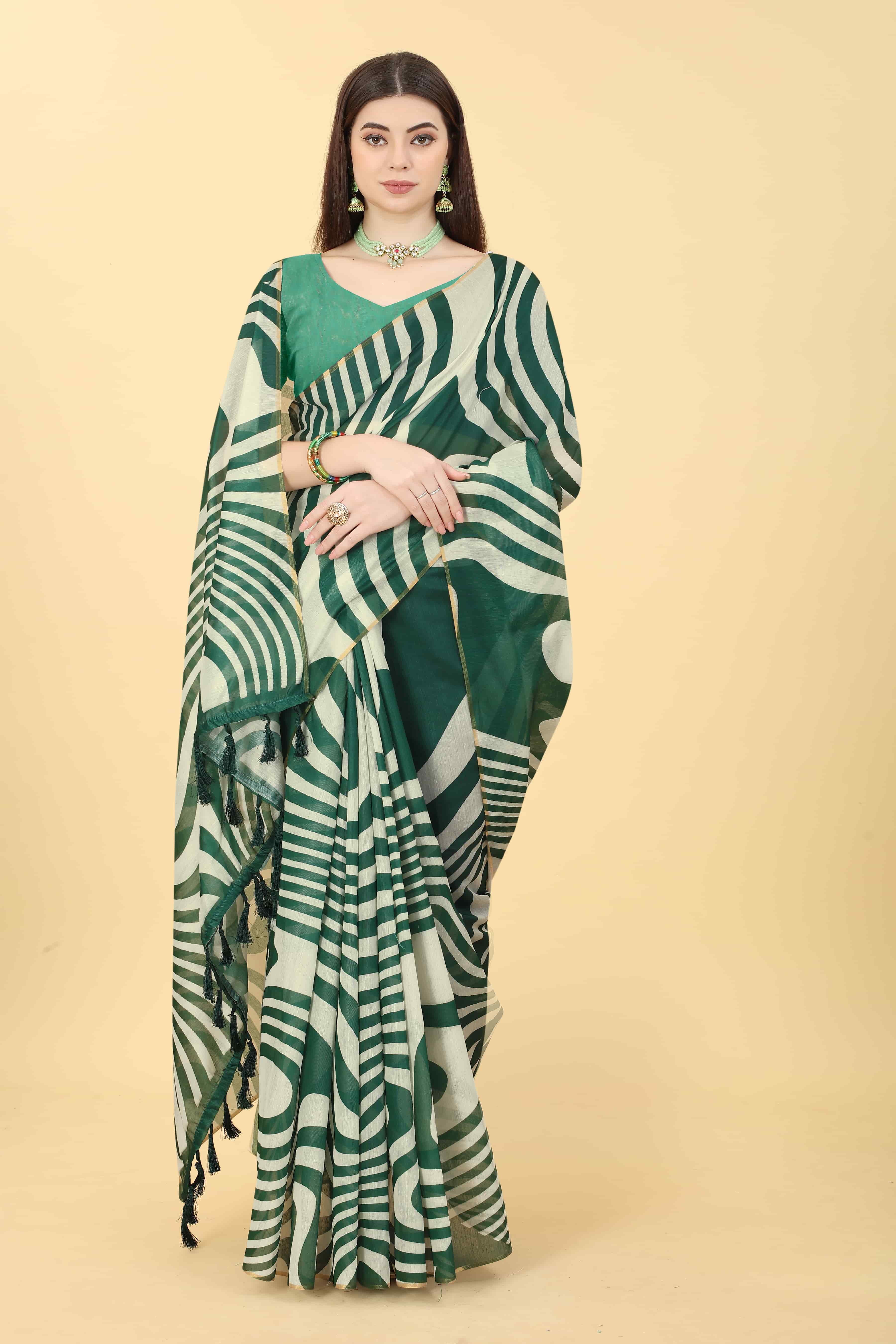 Women's Chanderi Digital Print Saree