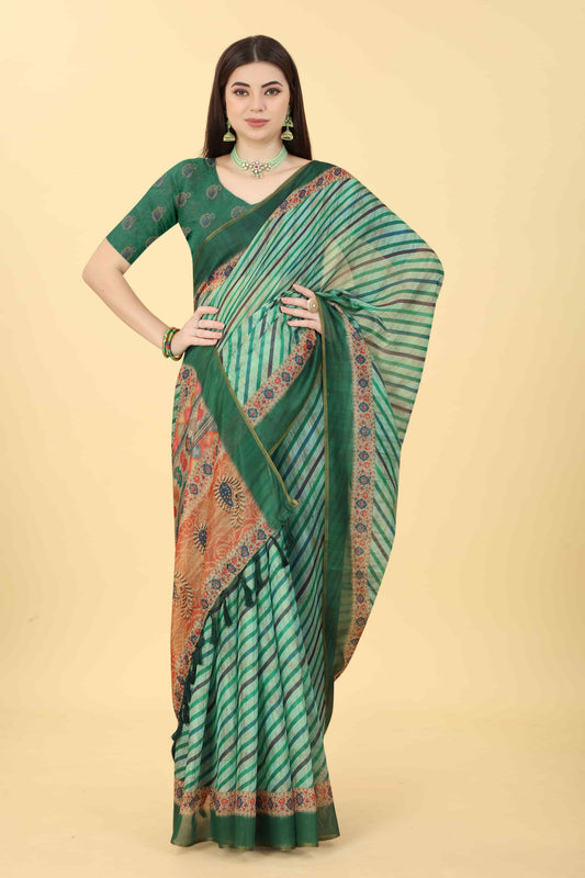 Women's Chanderi Digital Print Saree