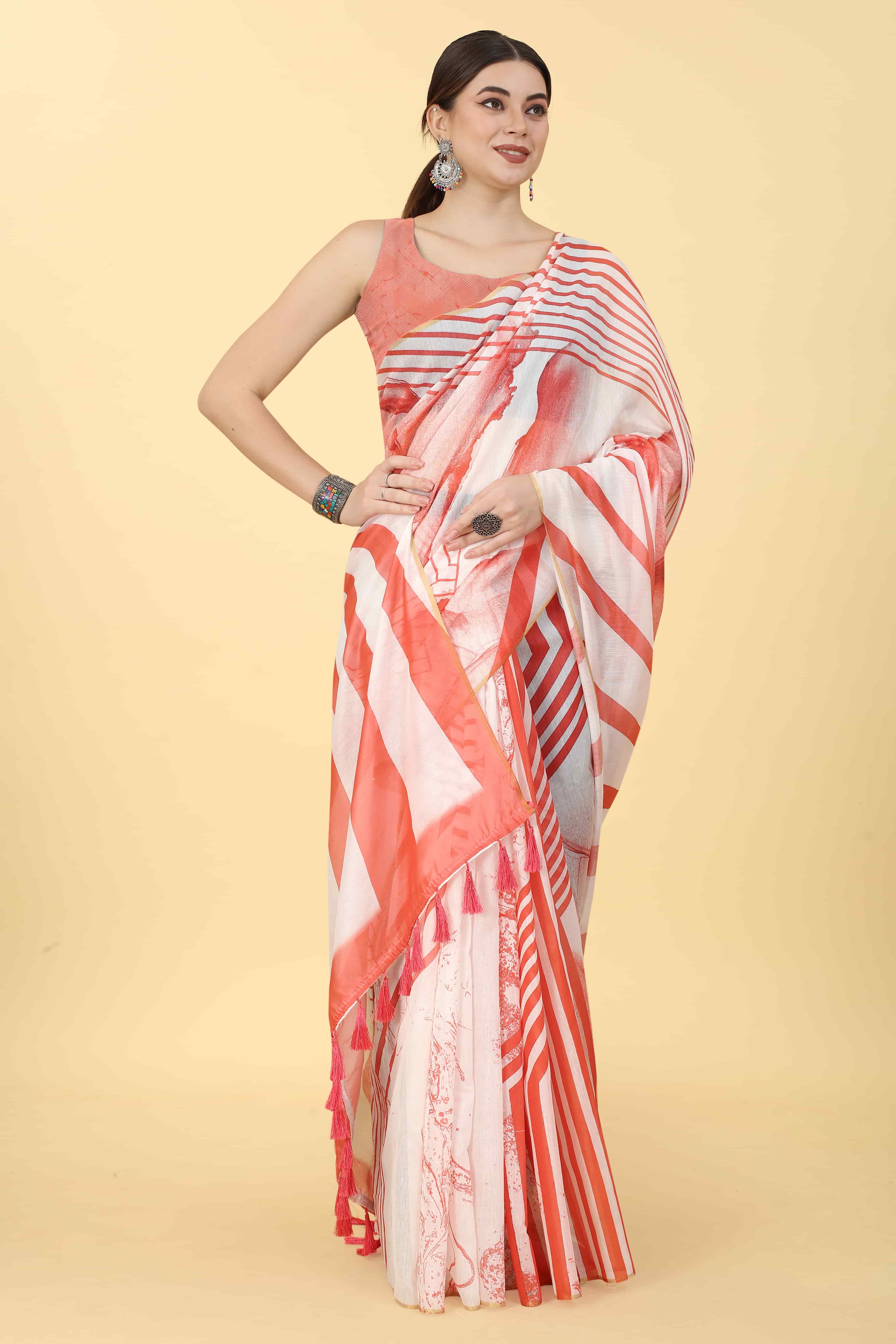 Women's Chanderi Digital Print Saree