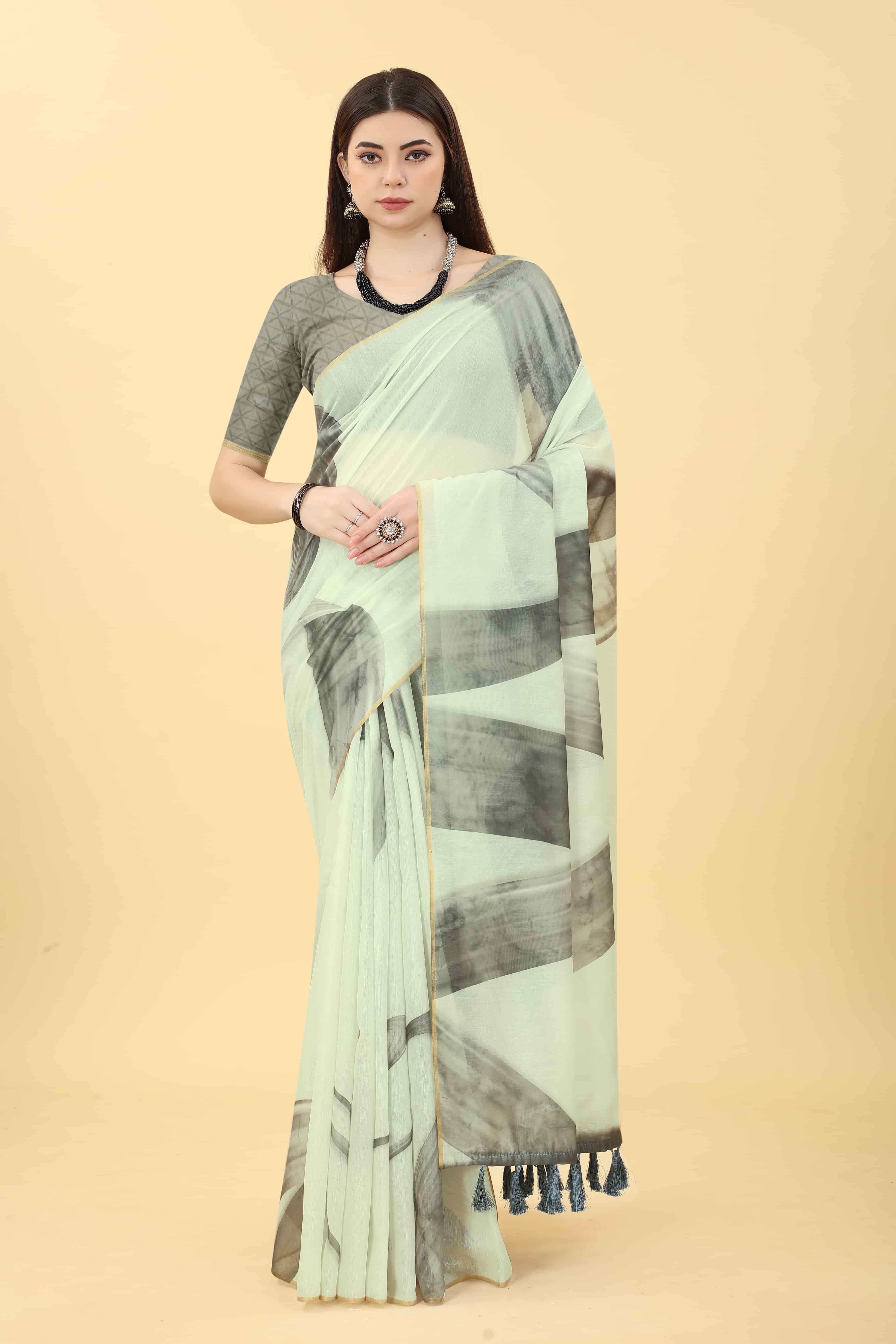Women's Chanderi Digital Print Saree