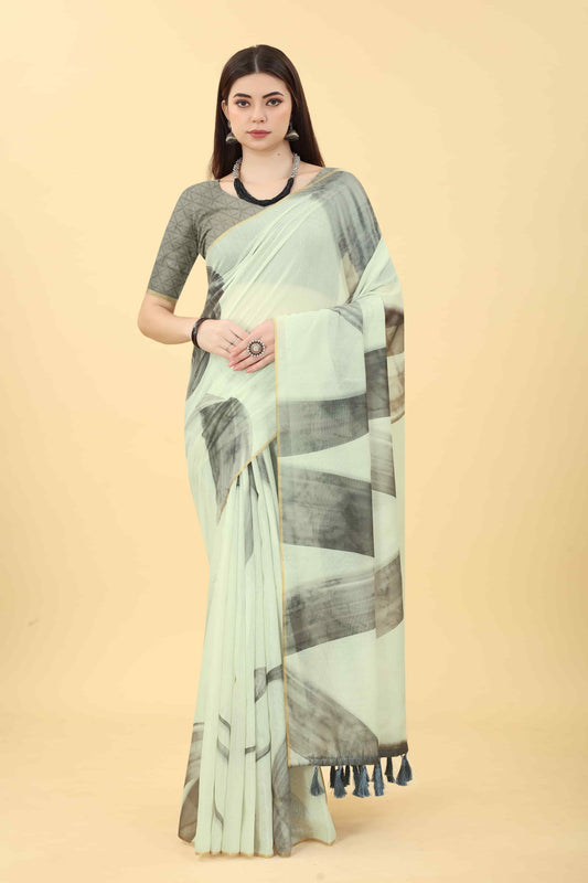 Women's Chanderi Digital Print Saree