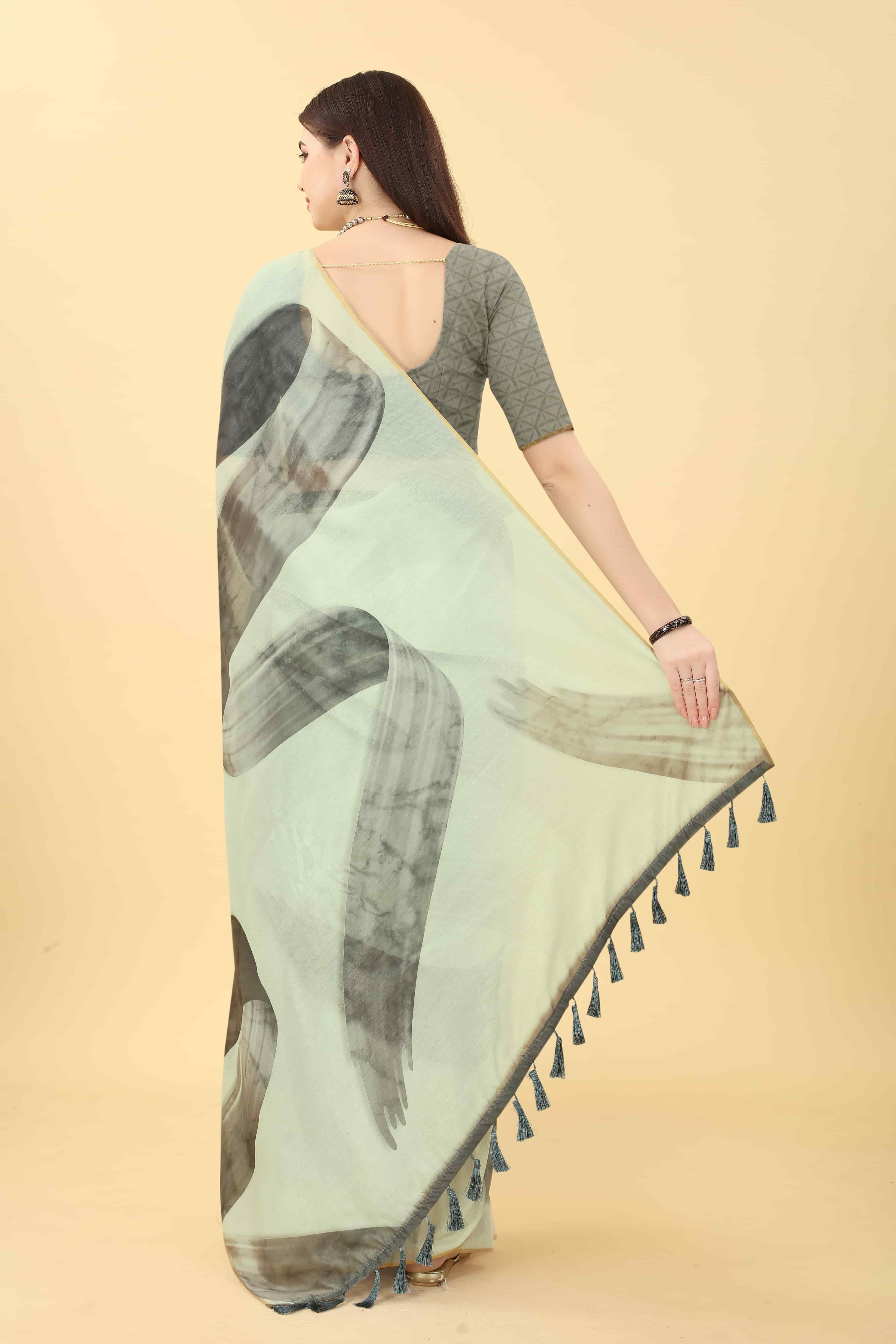 Women's Chanderi Digital Print Saree
