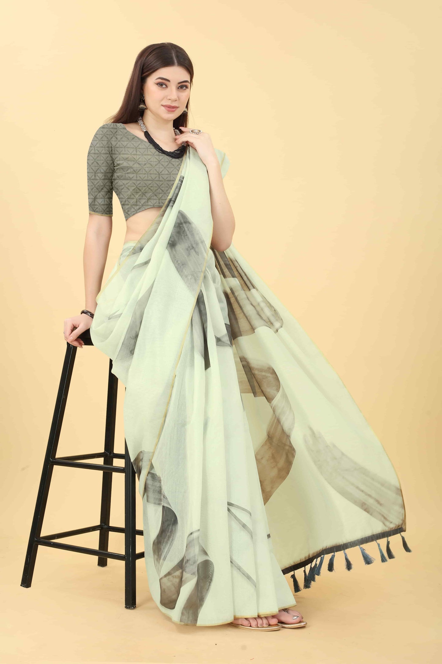 Women's Chanderi Digital Print Saree