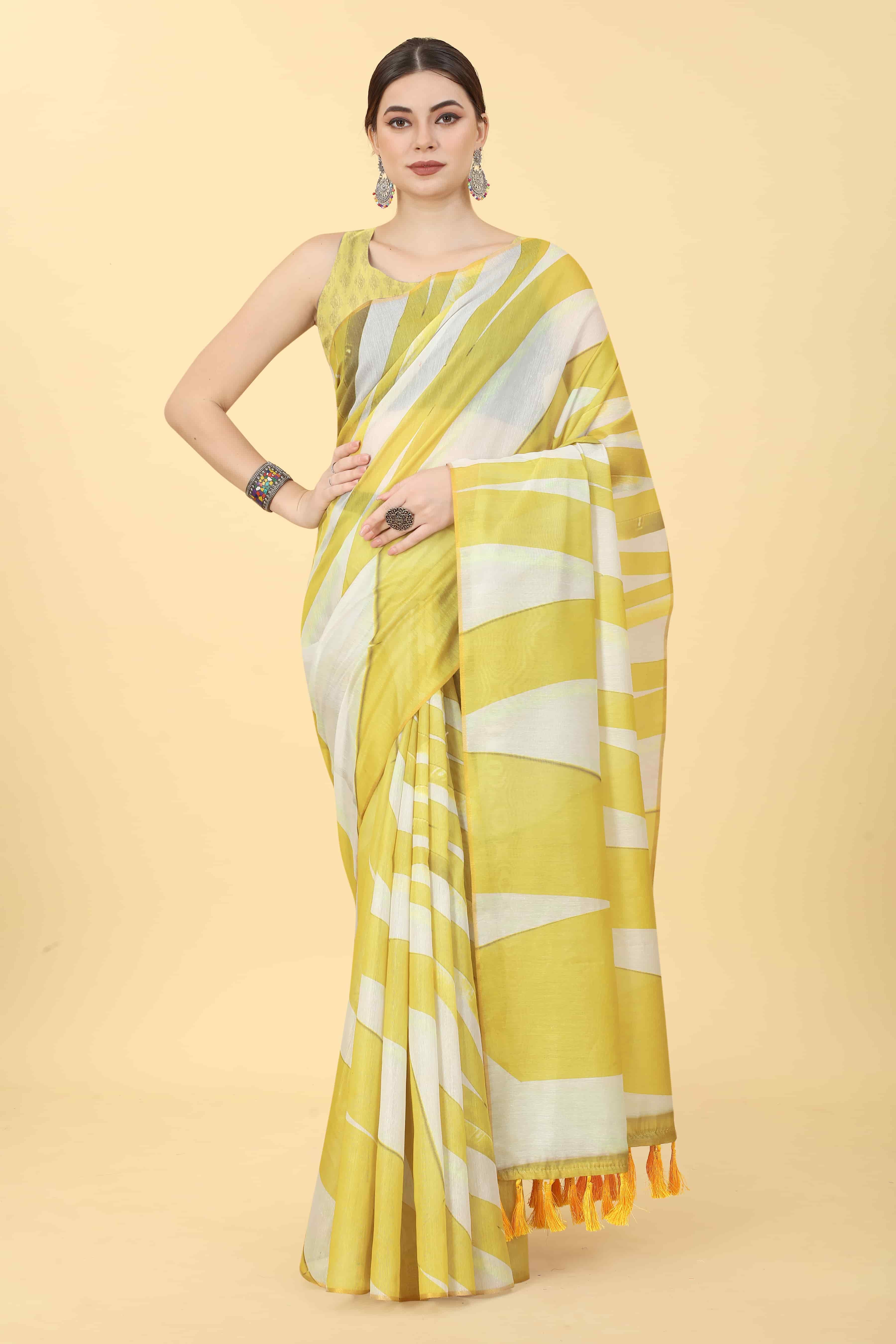 Women's Chanderi Digital Print Saree