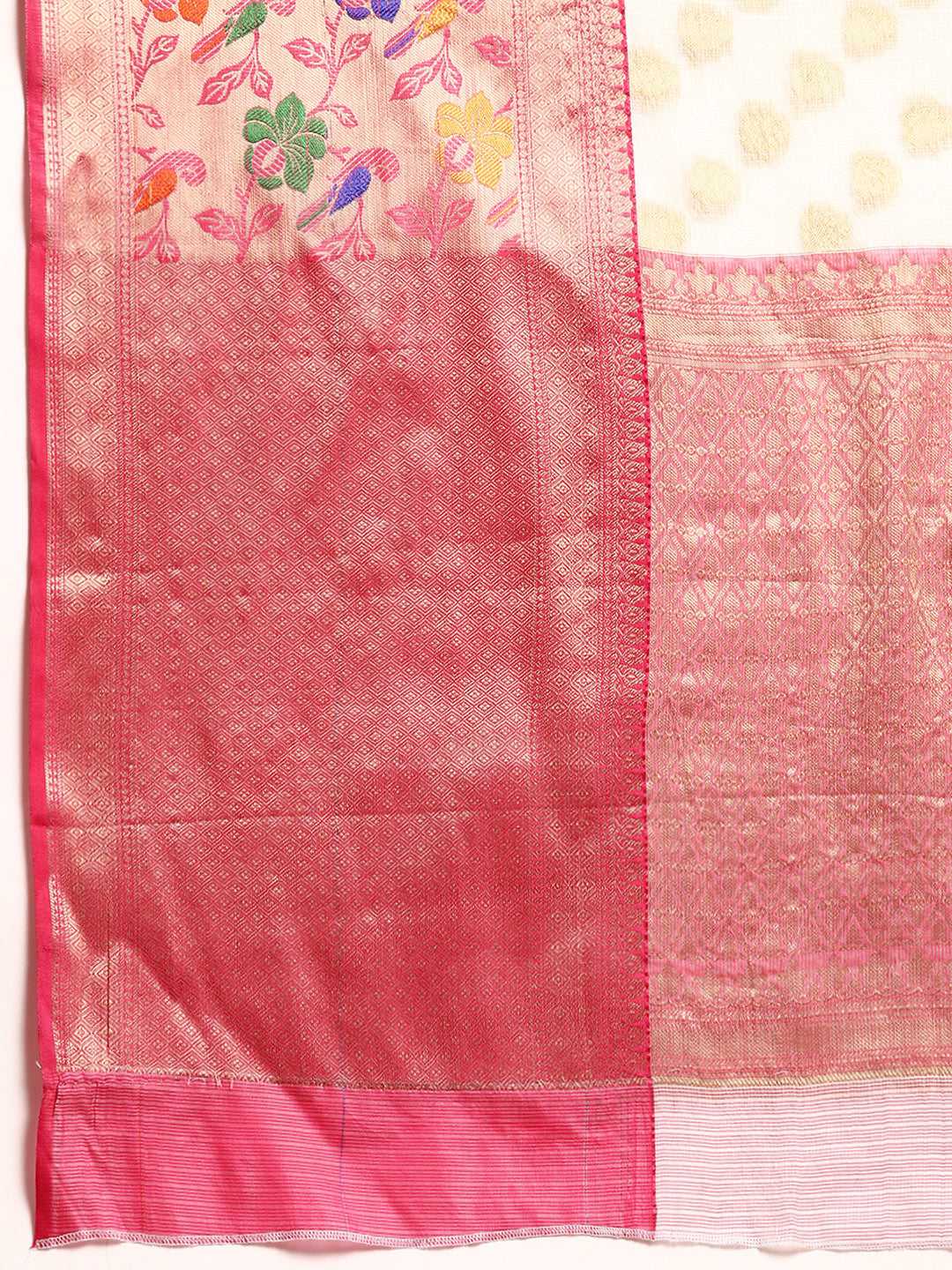 Woven Design Ethnic Motifs Zari Kasauv Saree