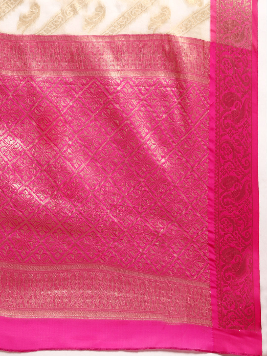 Woven Design Ethnic Motifs Zari Kasauv Saree